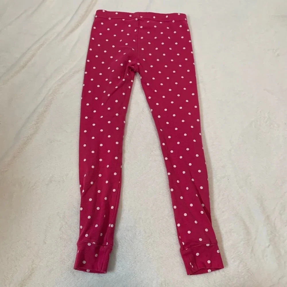 5/$25 Carter's Pajama Set Kids Size‎ 6 Pink White Frenchie Dog Polka Dot PJs